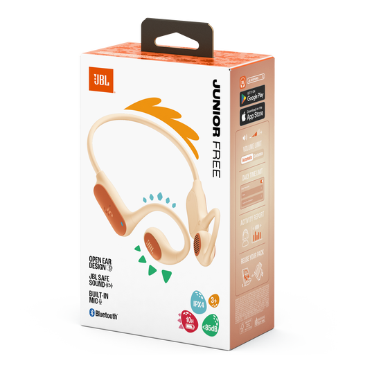 JBL Junior Free - Peach - Wireless open-ear kids headphone - Detailshot 15