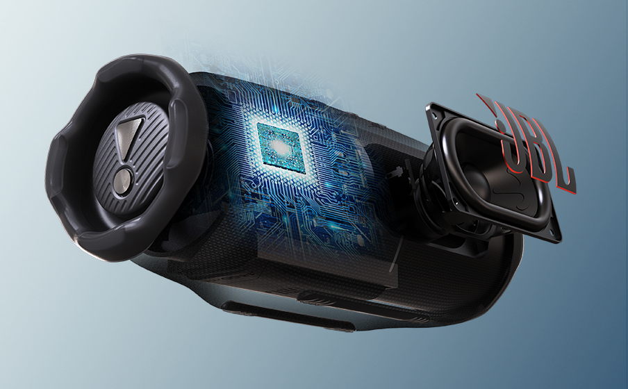 Powerful JBL Pro Sound with AI Sound Boost