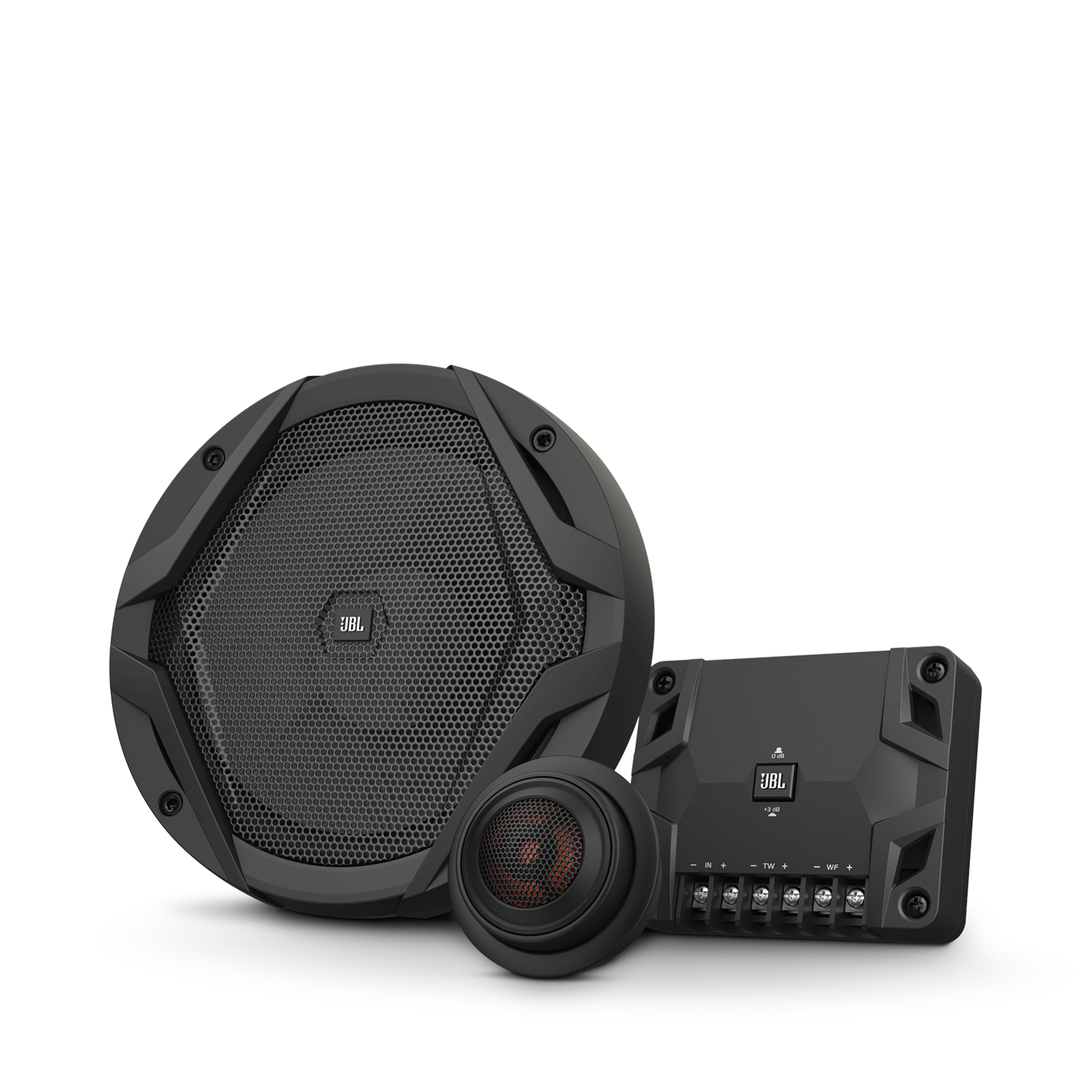 GX600C - Black - 6-1/2" car audio component speaker system, 210W - Hero