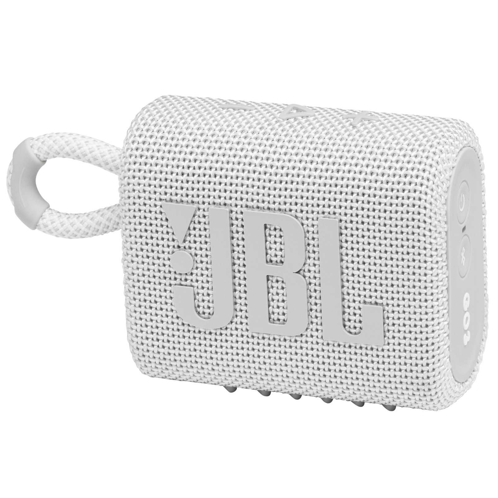 JBL Go 3 - White - Portable Waterproof Speaker - Hero